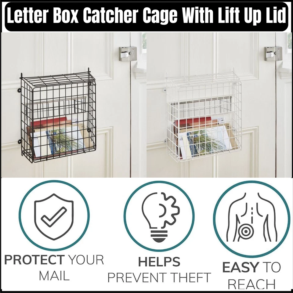 Haustür Briefkasten Käfig Post Postfänger Schutz Zugluftstopper Haussicherheit - Bild 1 von 1