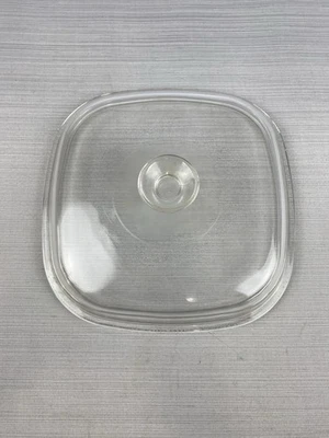 Corning Ware Pyrex A-12-C Square Glass Domed Replacement Lid Clear Vintage - Image 1 of 3