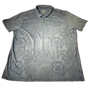 Tommy Bahama IslandZone XXXL Polo Blu Floreale Uomo Golf RACK - Foto 1 di 7
