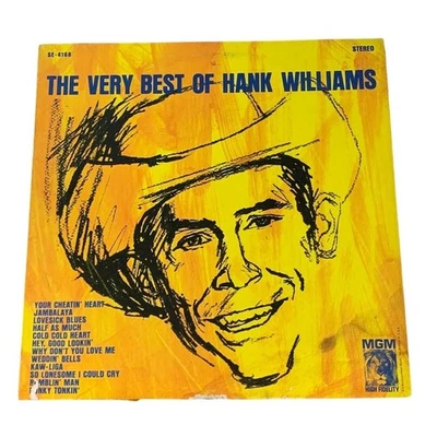 The Very Best Of Hank Williams LP MGM Records Stereo Compilation 1963 - Image 1 of 3