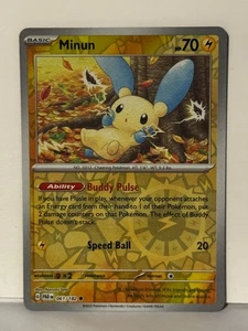 Minun - Reverse Holo 061/182 SV04: Paradox Rift NM Pokemon Fast Ship - Picture 1 of 2