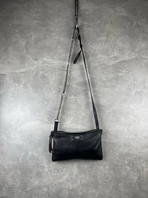 Bolsa tiracolo Sonia by Sonia Rykiel vintage couro preto ombro - Imagem 1 de 4