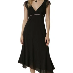 Vintage Y2K asymmetrisches Kleid Whimsigoth Fee durchsichtig Netz schwarz rosa Babypuppe Gr. M - Bild 1 von 16