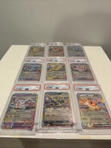 Pokemon Evoluciones Prismáticas Caja Sorpresa Estampada Eeveelutions Juego Completo PSA 9 - Imagen 1 de 11