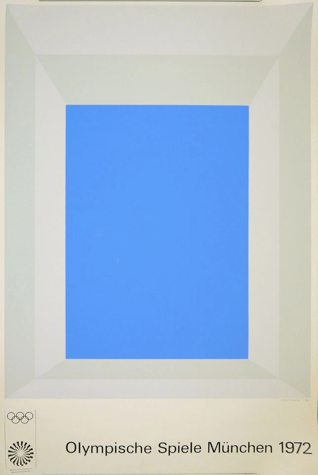 Josef Albers Farbsiebdruck "Ein hochblaues Firmament" signiert - Bild 1 von 1