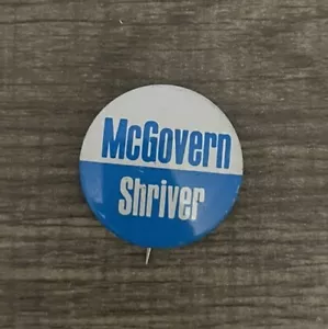 Vintage Campaign McGovern Shriver Pinback Button - Picture 1 of 2