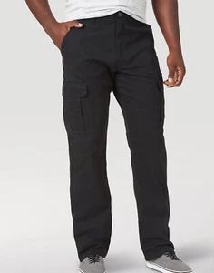 Pantaloni da carico elasticizzati Wrangler Authentics da uomo neri taglia: 42X29 nuovi con etichette - Foto 1 di 10