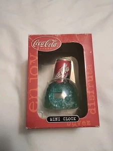 Coca-Cola COKE Can on Ice MINI CLOCK - box - Picture 1 of 3
