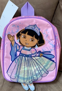 NICK JR. DORA THE EXPLORER MINIBACKPACK 10” 3D DRESS ACCENT PINK SUPER CUTE! - Picture 1 of 3
