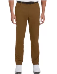Callaway Mens Opti-Dry Stretch Pants Dark Ginger Brown Golf UPF50 Sz 36x30 NWT - Picture 1 of 4