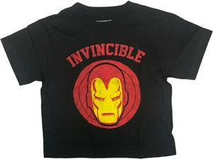 Invincible Iron-Man Boy's Short Sleeve T-Shirt Black Medium - Picture 1 of 2