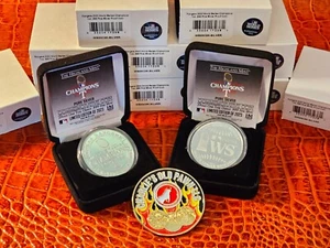 2023 TEXAS RANGERS WORLD SERIES CHAMPIONS 1 OZ SILVER ROUND WORLD CHAMPS COA - Picture 1 of 7