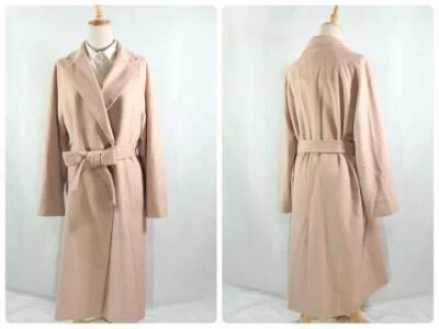 Uniqlo Wrap Coat Long Coat Women Japan L Size/US M Size Pink Wool/Polyester - Изображение 1 из 4