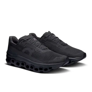 ON Cloudmonster Void Negro Hombre Zapatos para Correr Acolchados Transpirables Entrenador - Imagen 1 de 6