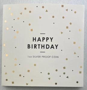 2022 Australia HAPPY BIRTHDAY 1oz Silver Coloured Proof Coin in Gift Box - Imagen 1 de 7