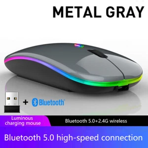 2.4G Wireless Bluetooth-compatible Gaming Mouse Rechargeable Silent Mouse - Photo 1/16