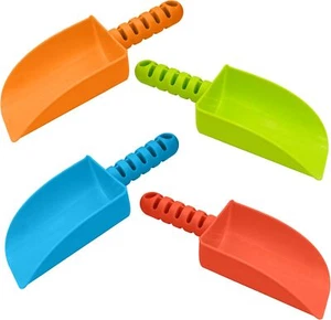 4 Pack Beach Shovels 8 Inch, Heavy Duty Plastic Sand Shovel for Kids - Picture 1 of 8