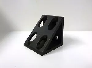 8020 Inc EQUIVALENTE Gusset angolo interno alluminio 8 fori serie 10 P/N 4138-NERO - Foto 1 di 1