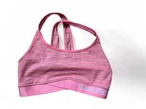 VICTORIA'S SECRET Women’s Size XS PEACH Pink MESH SPORTS BRA RACERBACK - Picture 1 of 3