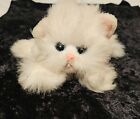 Vintage 1992 Tyco Kitty Kitty Baby Kittens Plush Purrs Rattle White pink ears