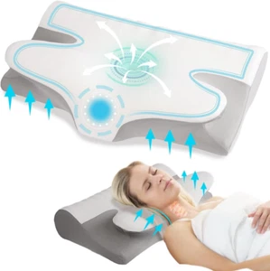 Cervical Neck Pillow, Memory Foam Neck Support Pillow, Ergonomic Orthopedic Bed - Picture 1 of 7