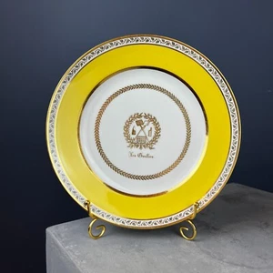 Rare Sevres 1824 Les Patisseries service yellow porcelain plate flower gold - Bild 1 von 15