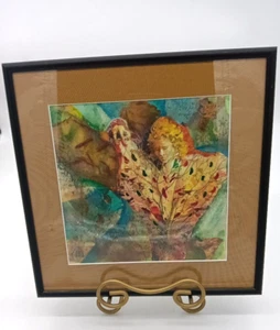 10x10 Gerahmte & Passepartout Abstrakte Dame Figur Decoupage Kunst - Bild 1 von 9