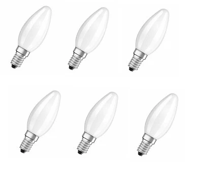 6x Osram LED Star Classic B 40 Kerze E14 1,5W =15W warmweiß EEK:F (Spektrum A-G) - Bild 1 von 4