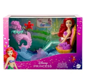 Die kleine Meerjungfrau Puppe mit Unter dem Meer Streitwagen / Set Disney Arielle’s Chariot Neu - Bild 1 von 5