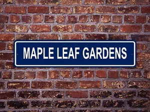 Letrero de calle Maple Leaf Gardens Toronto hojas de arce - Imagen 1 de 6