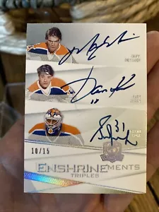 2009-10 The Cup Messier Fuhr Kurri Triple Enshrinements Auto /15 - Picture 1 of 2
