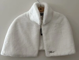 Karl Lagerfeld Women’s White , Faux Fur, Wrap, Cape, Prom, Wedding , One Size - Picture 1 of 8