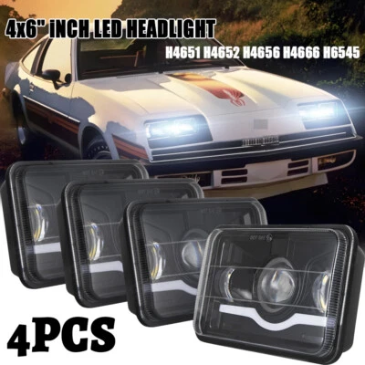 4x Faros LED Fit Chevrolet G10 G20 G30 1978-1991 4x6" haz sellado alto/bajo Foto 1 de 4