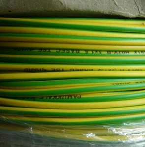 1 X 1.5mm  Earth Cable green yellow earthing cable 5m - Picture 1 of 1