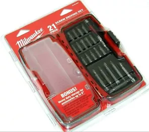 Juego de 21 brocas de destornillador con estuche de almacenamiento Milwaukee grado premium acero S2 - Imagen 1 de 2