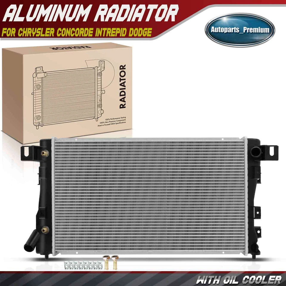 Radiador con enfriador de aceite de transmisión para Chrysler Concorde Intrepid Dodge Eagle Foto 1 de 4