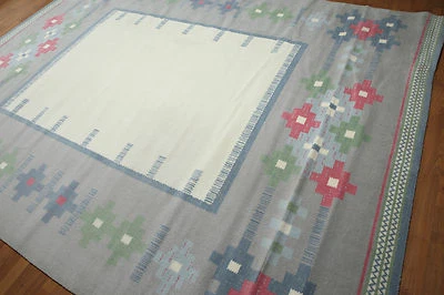 8' x 10' Southwestern design 100% Wool Area rug AOR7716 Ivory 8x10 - Image 1 of 4