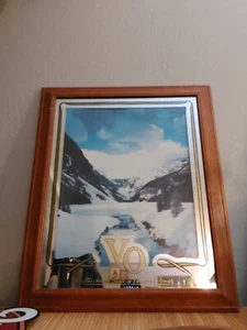Vtg Bar Mirror Sign SEAGRAM'S V.O. The Smooth Taste of Canada's Finest Whisky NY - Picture 1 of 6