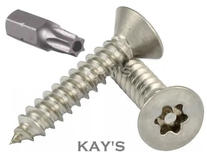 KONTERSENK SICHERHEITSSCHRAUBEN TORX SELBSTGEWINDELT HOLZ EDELSTAHL Nr. 6,8,10,12 - Bild 1 von 4