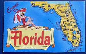 Florida Large Letter Vintage Postcard Posted 1967 - Picture 1 of 2