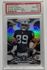 2015 Topps Finest Black Refractor Amari Cooper #45 Rookie RC PSA 10 POP 23