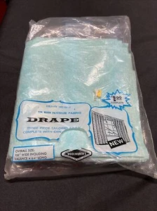 Woolworths Vintage Drape 180”x84” Turquoise - Picture 1 of 7