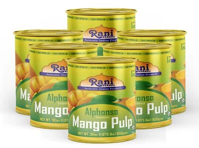 Rani Mango Pulp Puree (Makes Mango Lassi Shakes) Alphonso Sweetened 30oz (6pk) - Bild 1 von 4