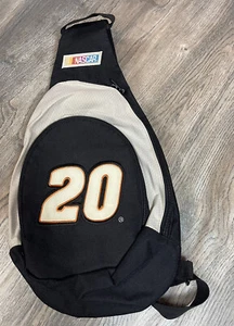 VINTAGE 90s NASCAR TONY STEWART HOME DEPOT #20 BLACK SLING BACKPACK FANNY PAK - Picture 1 of 6