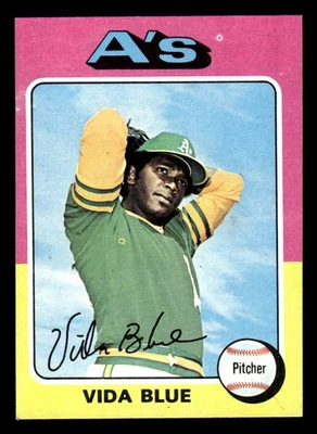 1975 Topps Mini Baseball Vida Blue #510 NM/MT Oakland Athletics - Image 1 of 2