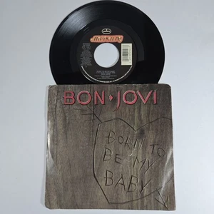Bon Jovi "Born To Be My Baby" 45 Vg+ Tested Picture Sleeve Jukebox  - Picture 1 of 7