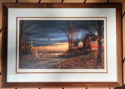 Impresión enmarcada firmada por Terry Redlin "Country Neighbors" Foto 1 de 4