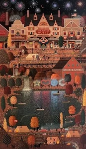 John Simpkins - Gold Falls - S/N Paper Mixed Media - signiert - neuwertig - Bild 1 von 1