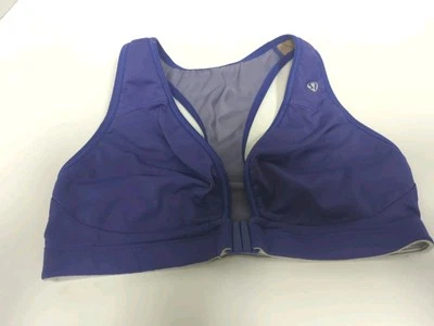 Sujetador deportivo deportivo deportivo Lululemon lila talla Xs/S cierre frontal logotipo yoga  Foto 1 de 4