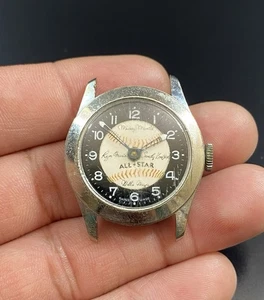 Mickey Mantle Sandy Koufax Roger Maris & Willie Mays All Star Baseball VTG Watch - Picture 1 of 9
